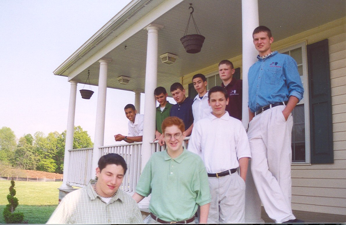 1998 Boys Group on the porch